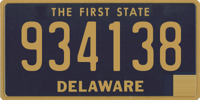 DE license plate 934138