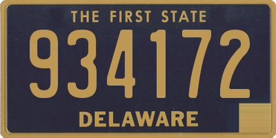 DE license plate 934172