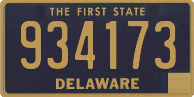 DE license plate 934173