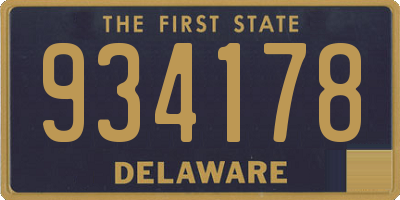 DE license plate 934178