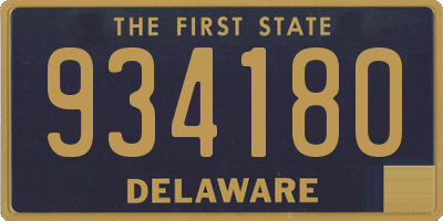 DE license plate 934180
