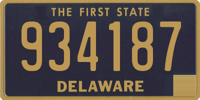 DE license plate 934187