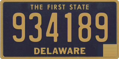 DE license plate 934189