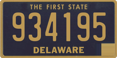 DE license plate 934195