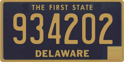 DE license plate 934202