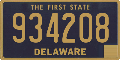 DE license plate 934208