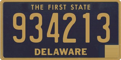 DE license plate 934213