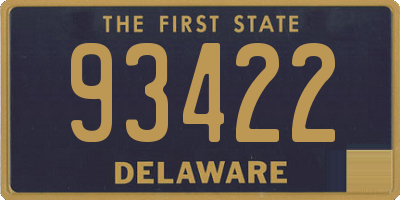 DE license plate 93422