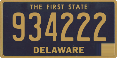 DE license plate 934222