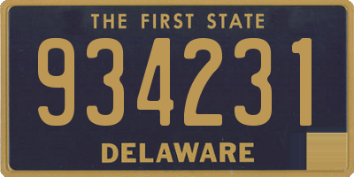 DE license plate 934231