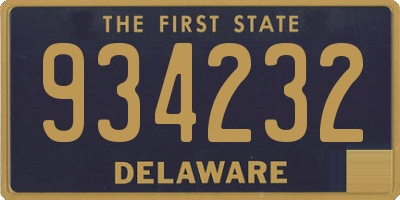 DE license plate 934232