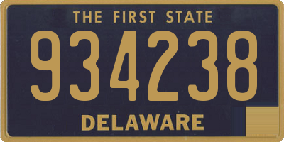 DE license plate 934238