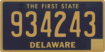 DE license plate 934243