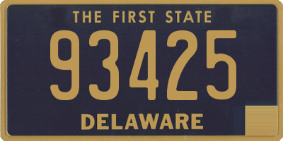 DE license plate 93425