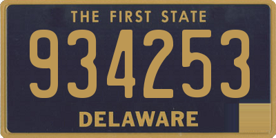 DE license plate 934253