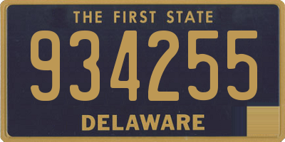 DE license plate 934255