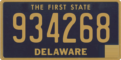 DE license plate 934268