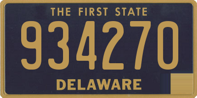 DE license plate 934270