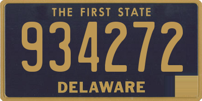 DE license plate 934272