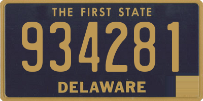 DE license plate 934281