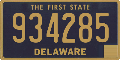 DE license plate 934285