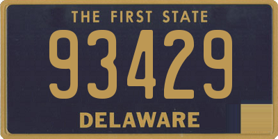 DE license plate 93429