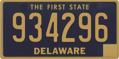 DE license plate 934296
