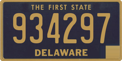 DE license plate 934297