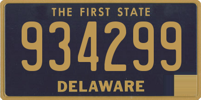 DE license plate 934299