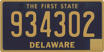 DE license plate 934302