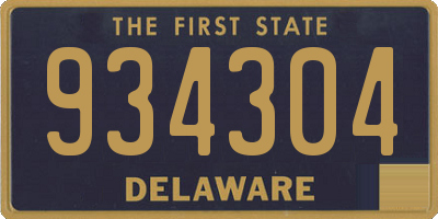 DE license plate 934304