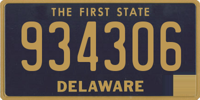 DE license plate 934306