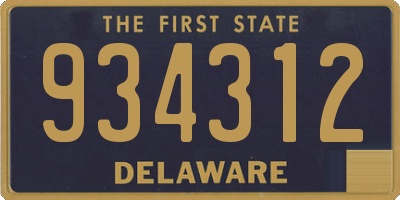 DE license plate 934312