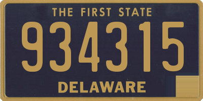 DE license plate 934315