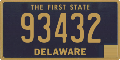DE license plate 93432