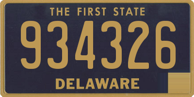 DE license plate 934326