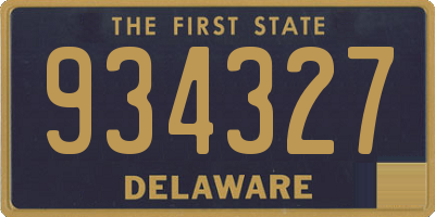 DE license plate 934327