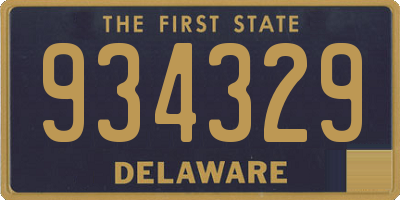 DE license plate 934329
