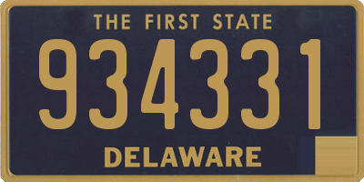 DE license plate 934331