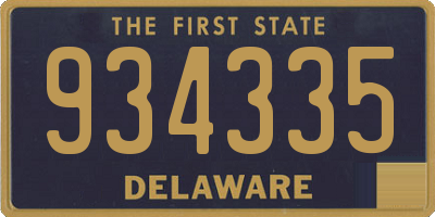DE license plate 934335
