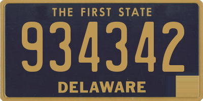 DE license plate 934342