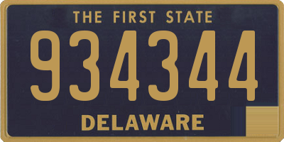 DE license plate 934344