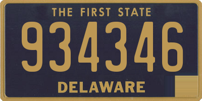 DE license plate 934346