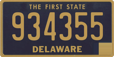 DE license plate 934355