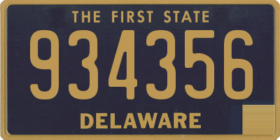 DE license plate 934356