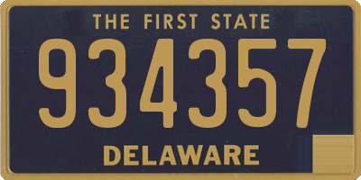 DE license plate 934357
