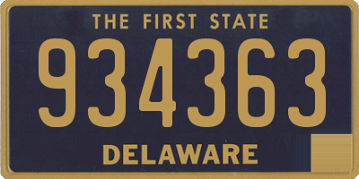 DE license plate 934363
