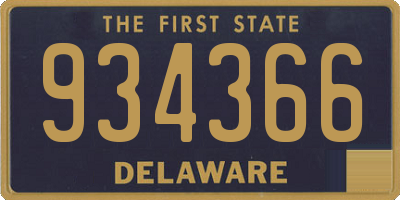 DE license plate 934366