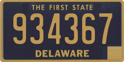 DE license plate 934367