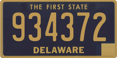 DE license plate 934372